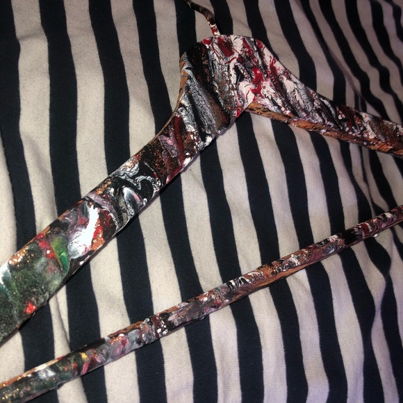 Red black white Devils sweater psychedelic pixel Drippy Zelpha Pixicuh size L - Picture 2 of 8